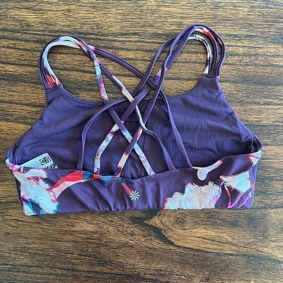 athleta HYPER FOCUSED PRINT BRA IN POWERVITA | Color: New Botanical | size M - Picture 2 of 8